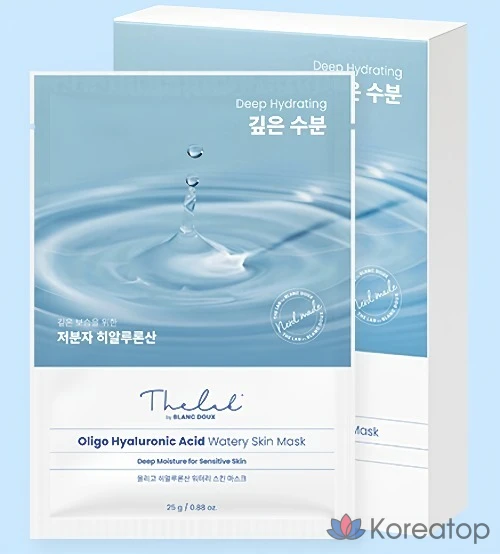 Тканевая маска для лица THE LAB by blanc doux Oligo Hyaluronic Acid Watery Skin Mask, 250 г, 10 шт.
