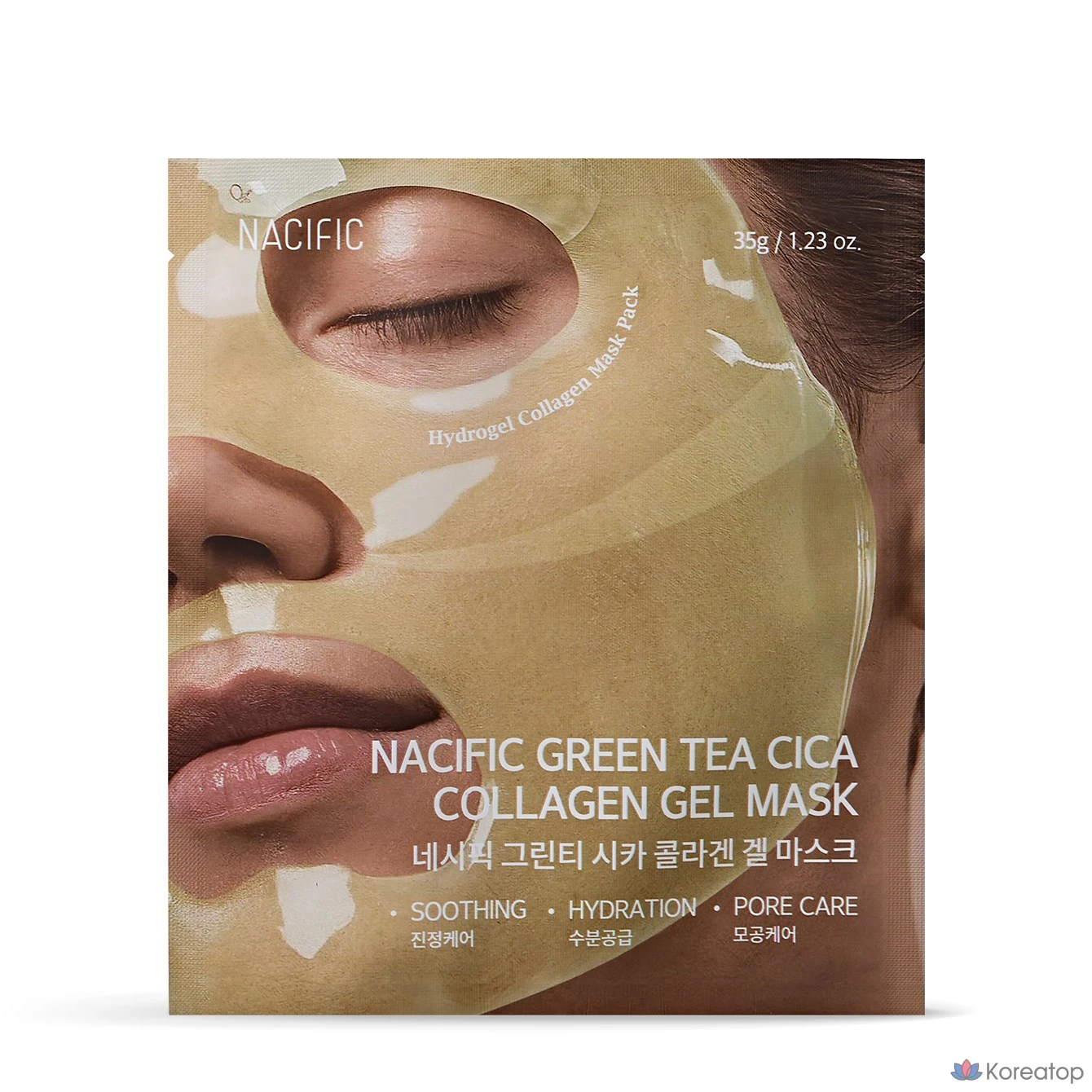 Тканевая маска для лица NACIFIC Green Tea Cica Collagen Gel Mask, 1 шт.