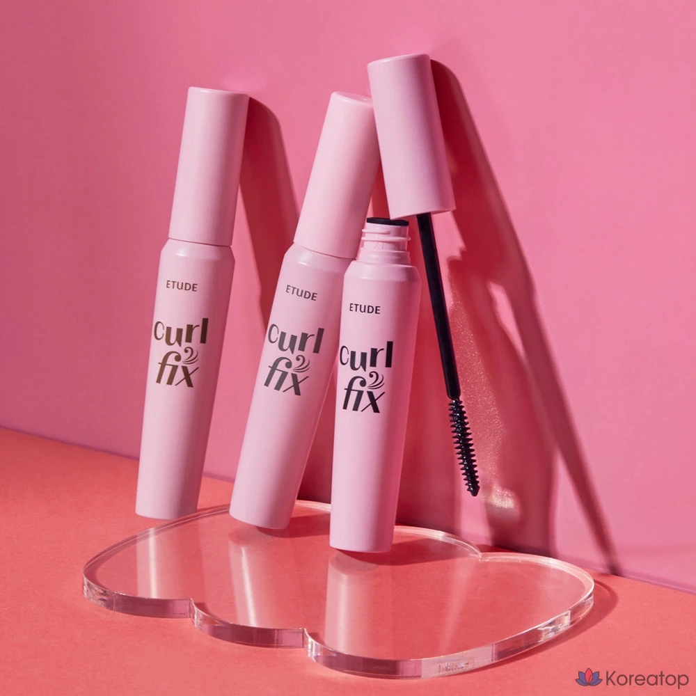 Тушь для ресниц Etude House Curl Fix Mascara + щеточка для ресниц, оттенок 01 Black, 8 г, 1 шт., фото 5