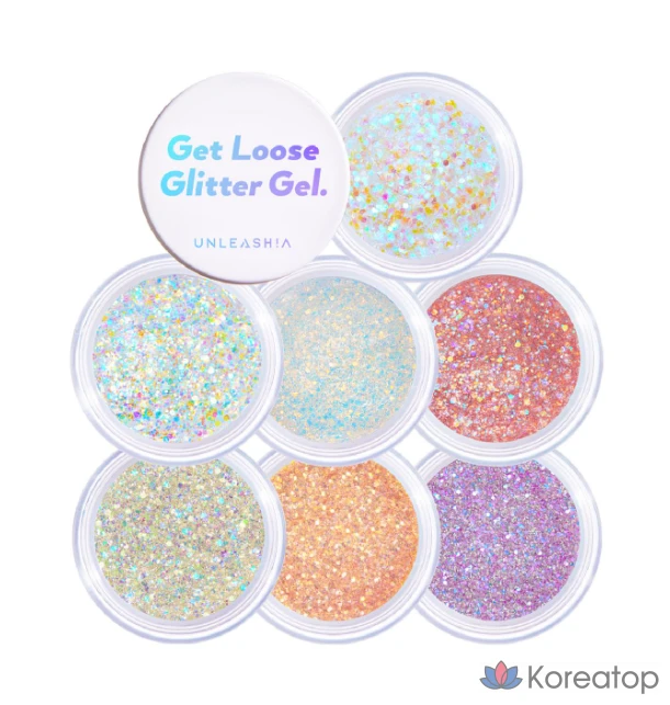 Кушон для век Unleashia Get Loose Glitter Gel Mini Eyeshadow, оттенок N 5 Diamond Stellar, 1 шт., фото 3