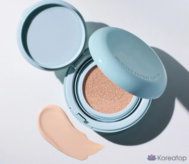 Кушон-пудра Innisfree No Sebum Powder Cushion Refill SPF35 PA++, оттенок 21N Vanilla, 14 г, 1 шт., фото 4
