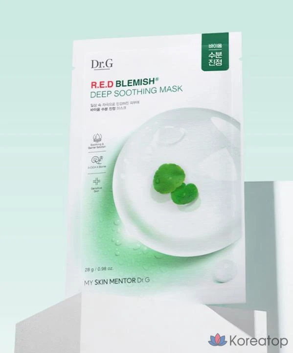 Успокаивающая маска для лица Dr. G Red Blemish Deep Soothing Mask, 280 г, 10 шт.