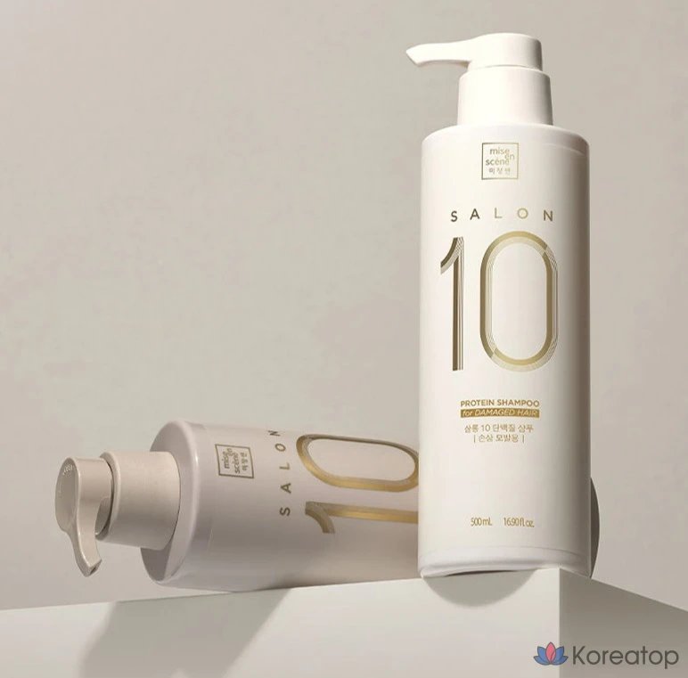 Шампунь Mise en Scene Salon 10 Protein для поврежденных волос, 990 мл, 1 шт.