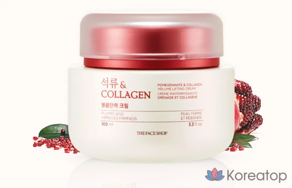 Крем The Face Shop Pomegranate & Collagen Volume Elasticity Cream, 100 мл, 1 шт.