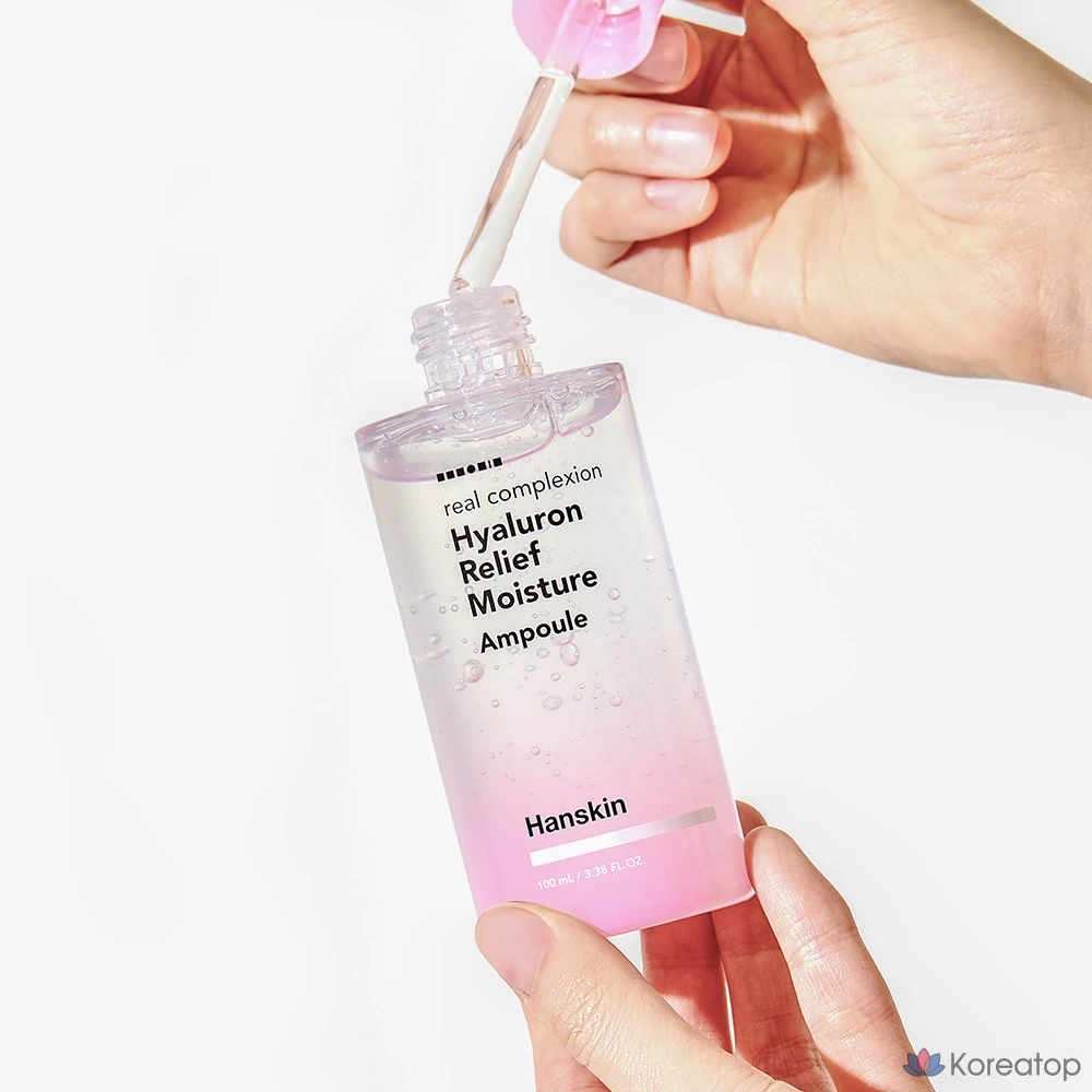Ампульная сыворотка HANSKIN Real Complexion Hyaluron Relief Moisture Ampoule, 100 мл, 1 шт.