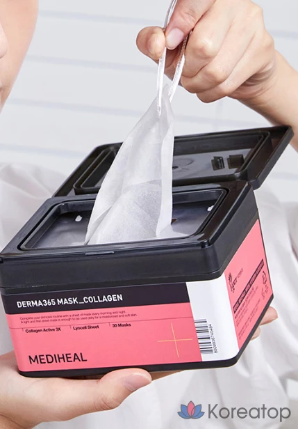 Тканевая маска для лица MEDIHEAL Derma365 Mask Collagen, 30 шт.