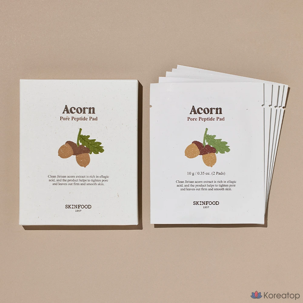 Пэды для лица Skinfood Acon Pore Peptide Portable Pad, 10 г, 25 шт., фото 2