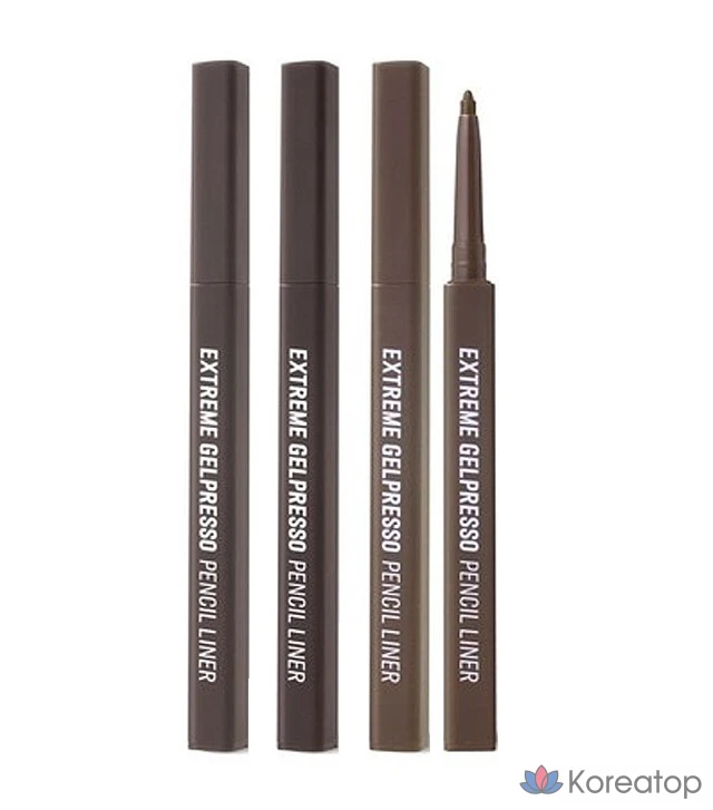 Карандаш для глаз Clio Extreme Gelpresso Pencil Liner, оттенок 002 Deep Brown, 0.35 г, 1 шт., фото 2