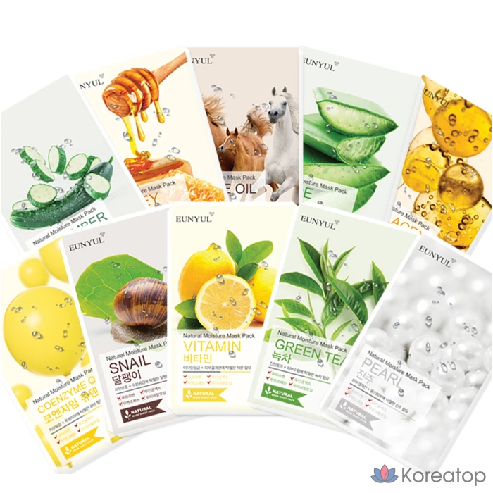 Тканевая маска для лица Eunyul Natural Snail Mask, 50 шт., фото 5