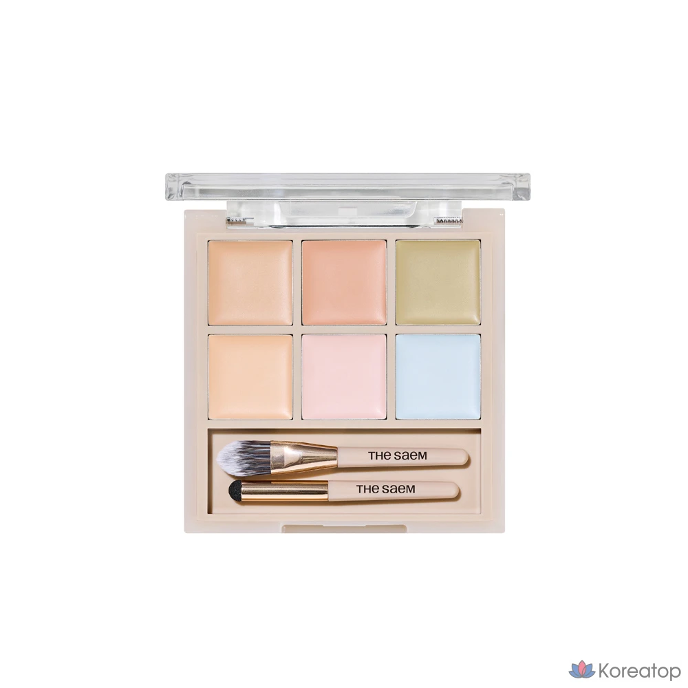 Консилер The Saem Cover Perfection Concealer Palette, оттенок 02 Cover & Light, 6 г, 1 шт.