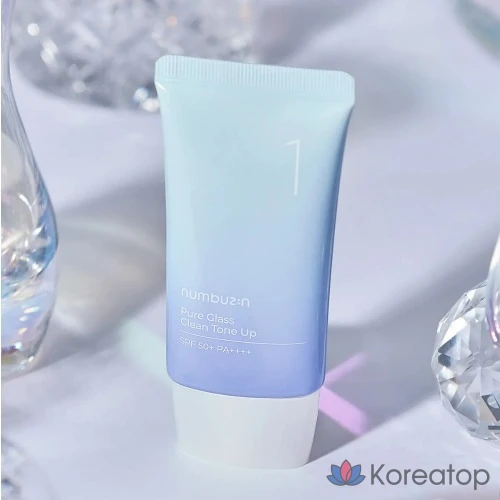 Тонер Numbuzin No.1 Glass Clear Tone-Up Sunscreen SPF50+ PA++++, 50 мл, 1 шт.