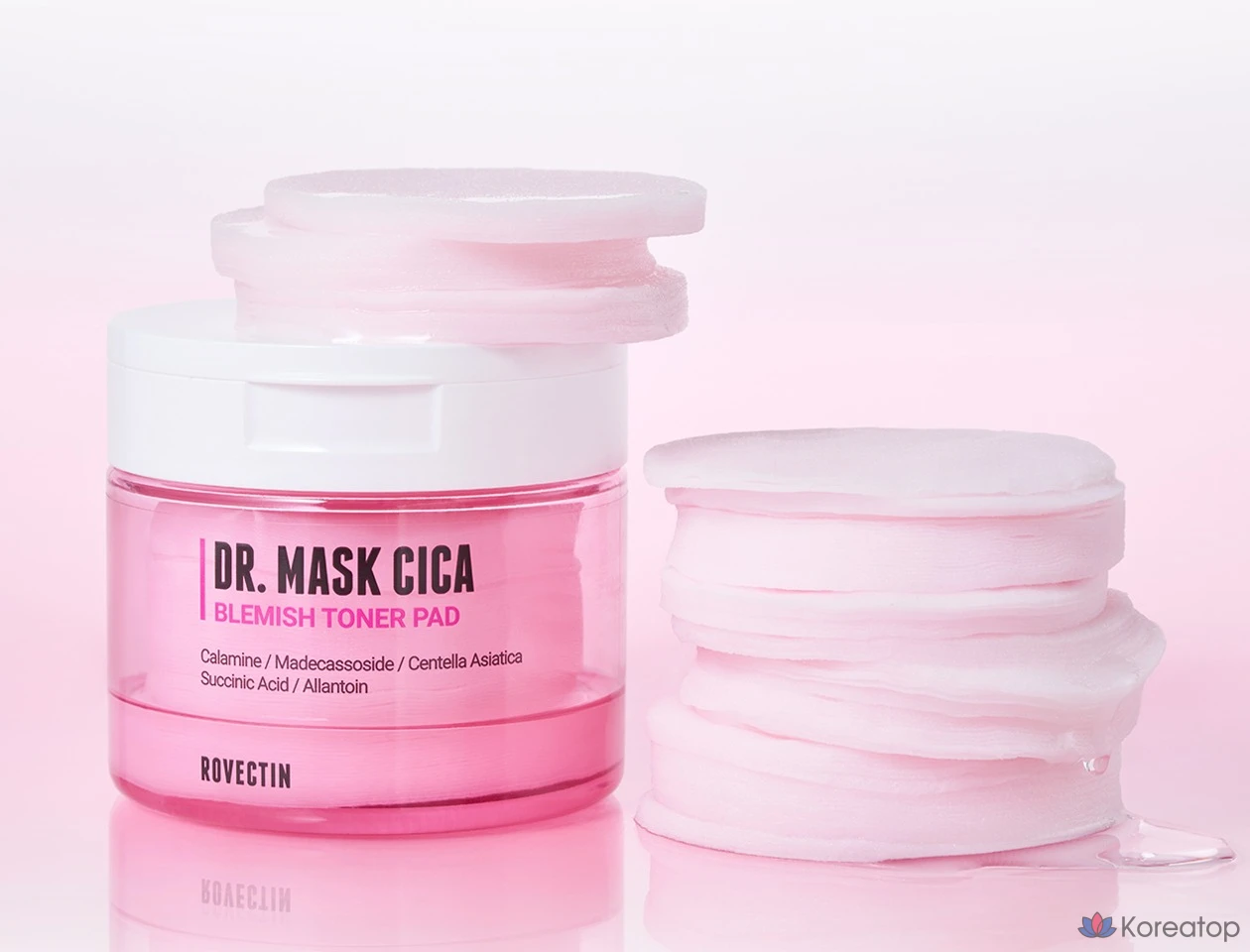 Тонер-пэды Rovectin Dr. Mask Cica Blemish Toner Pad, 70 шт., фото 4