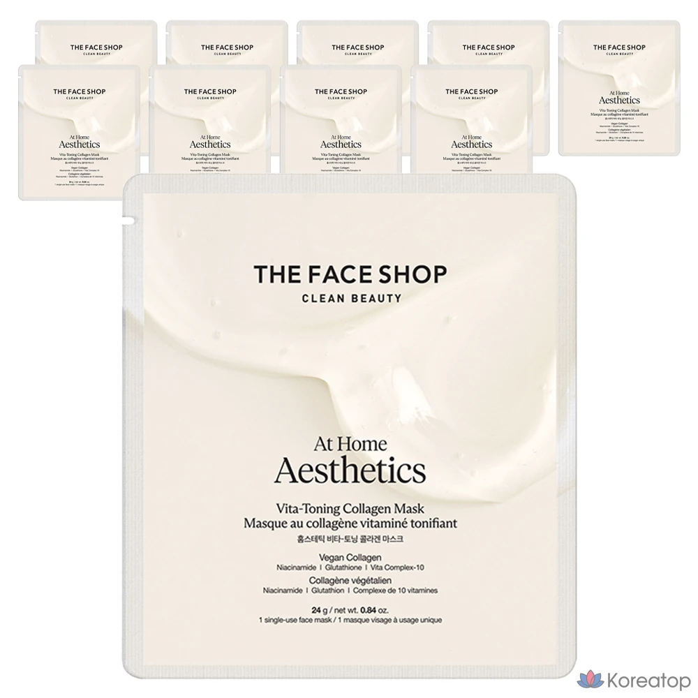 Тканевая маска для лица The Face Shop Homme Tastic Vita Toning Collagen Mask, 24 г, 10 шт.