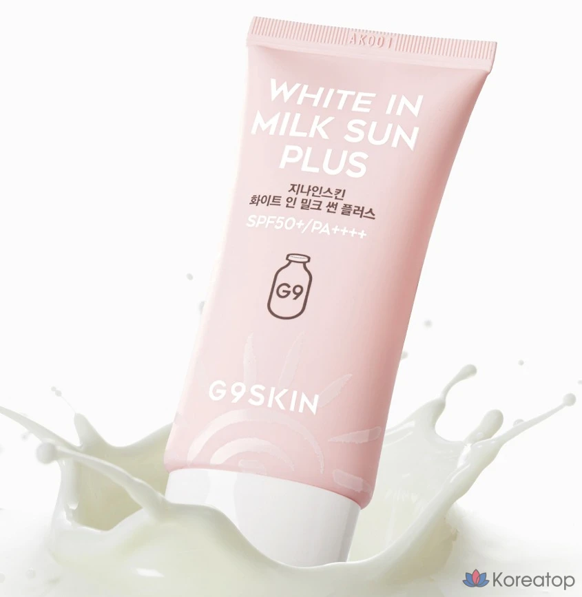 Солнцезащитный крем G9SKIN White In Milk Sun Plus SPF50+ PA++++, 40 мл, 1 шт.