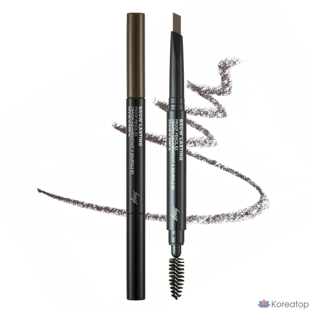 Карандаш для бровей The Face Shop Browlasting Proof Eyebrow Pencil EX, оттенок 04 Gray Brown, 0.2 г, 1 шт.