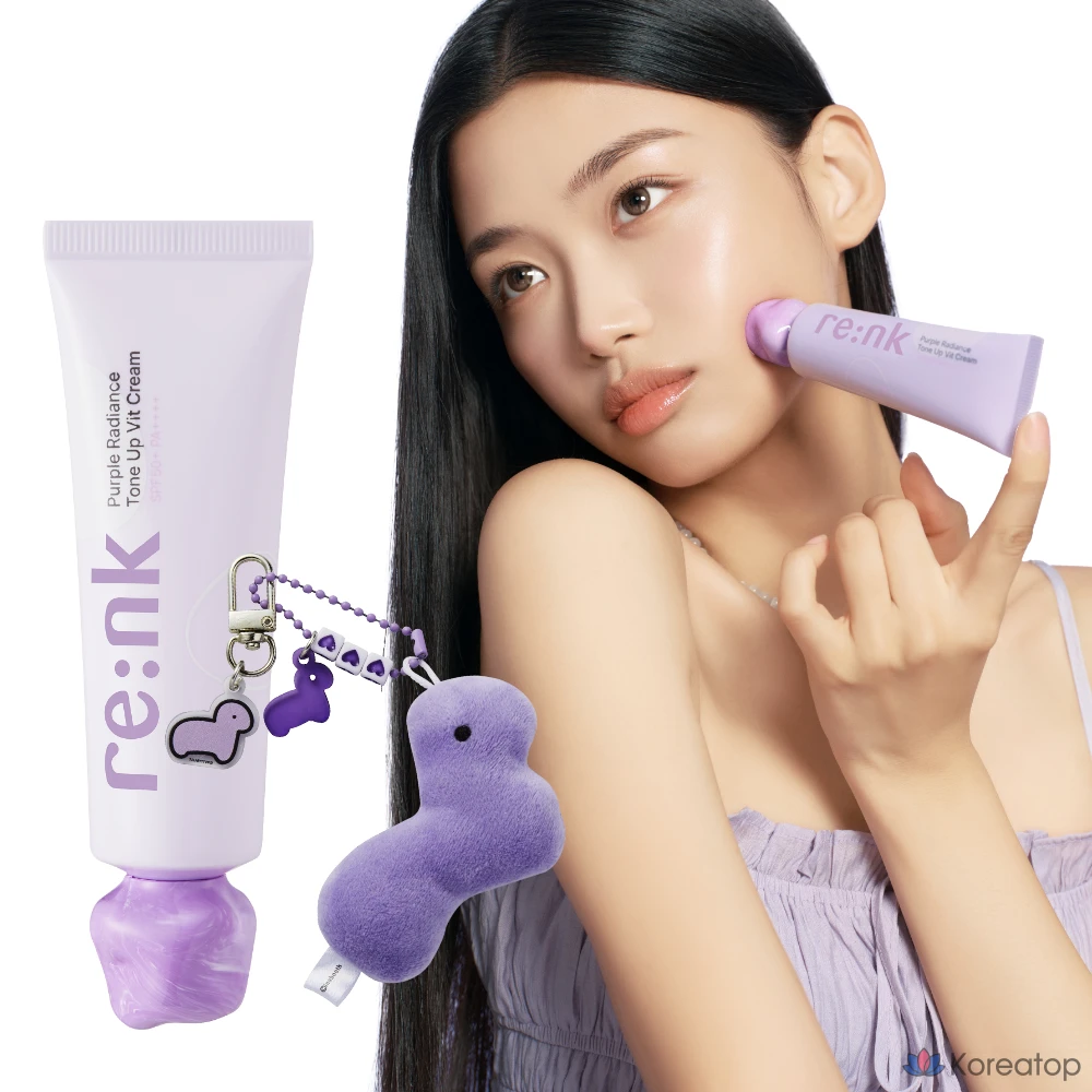 Солнцезащитный крем Re:Nk Radiance Tone Up Bright Cream SPF50+ PA++++, оттенок Purple, 50 мл, 1 шт., фото 4