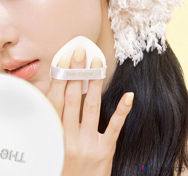 Кушон The Saem Skin Perfection Glutathione Toning Cushion, оттенок 21C Petal Beige, 12 г + 12 г, 1 шт., фото 4