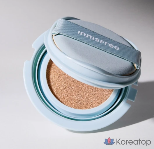Кушон-пудра Innisfree No Sebum Powder Cushion Refill SPF35 PA++, оттенок 21C Rose Vanilla, 14 г, 1 шт., фото 2