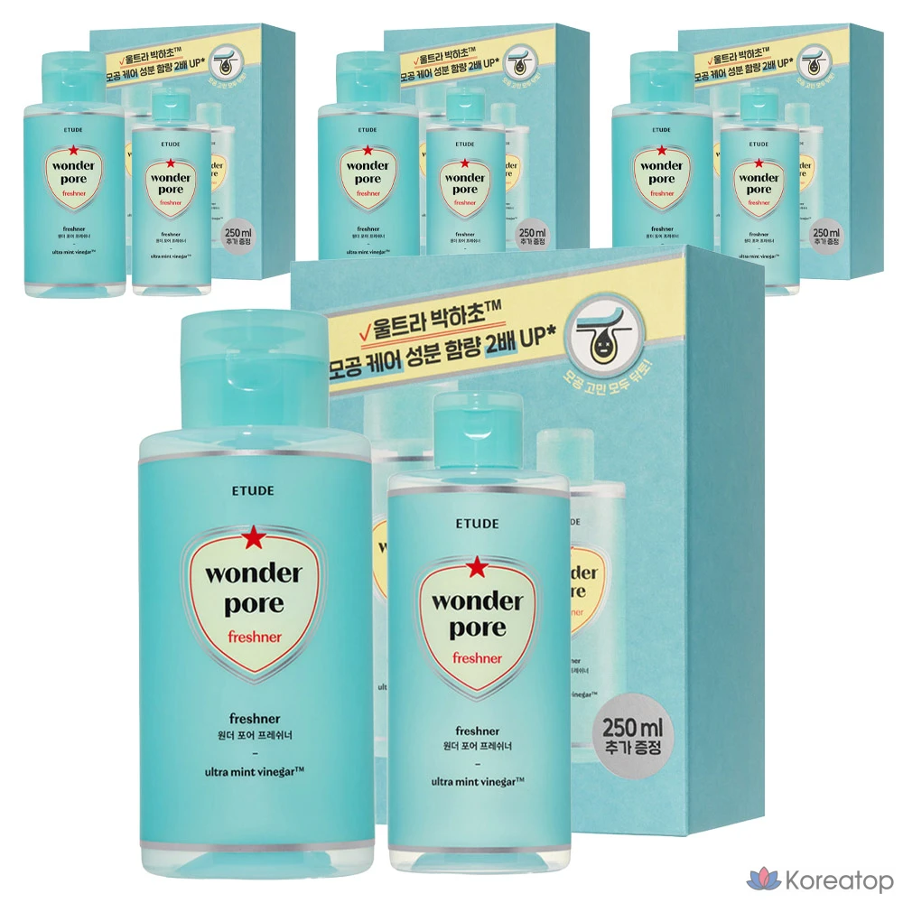 Тонер Etude House Wonder Pore Freshner, 500 мл + 250 мл, 4 шт.