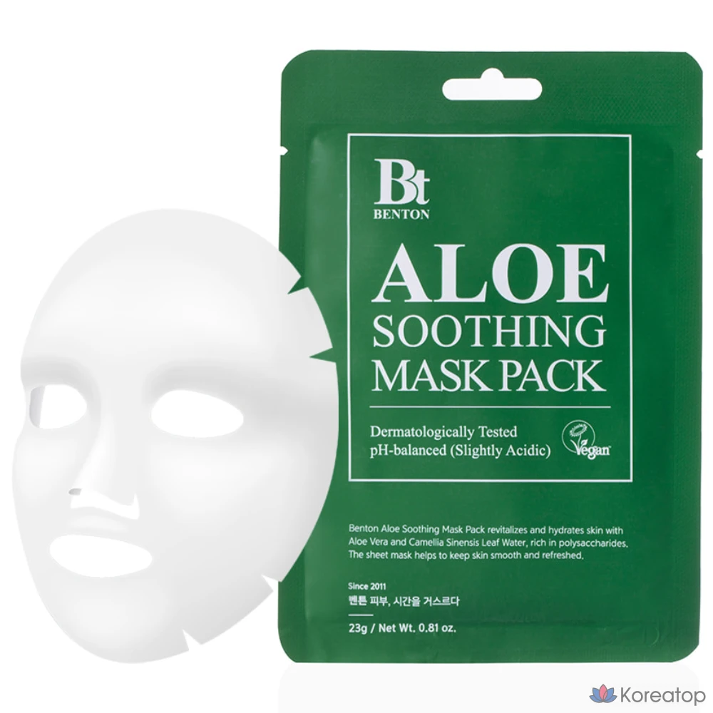 Тканевая маска для лица Benton Aloe Soothing Mask, 23 г, 1 шт.