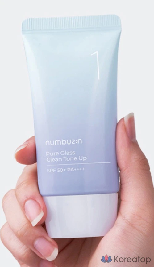 Тонер Numbuzin No.1 Glass Clear Tone-Up Sunscreen SPF50+ PA++++, 50 мл, 1 шт.