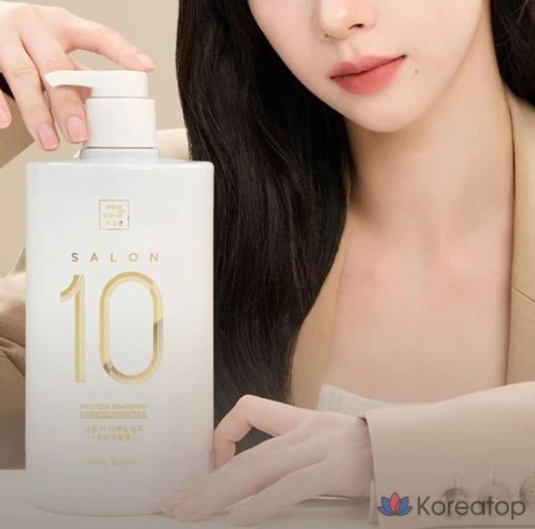 Шампунь Mise en Scene Salon 10 Protein Shampoo для поврежденных волос, 990 мл, 1 шт., фото 2