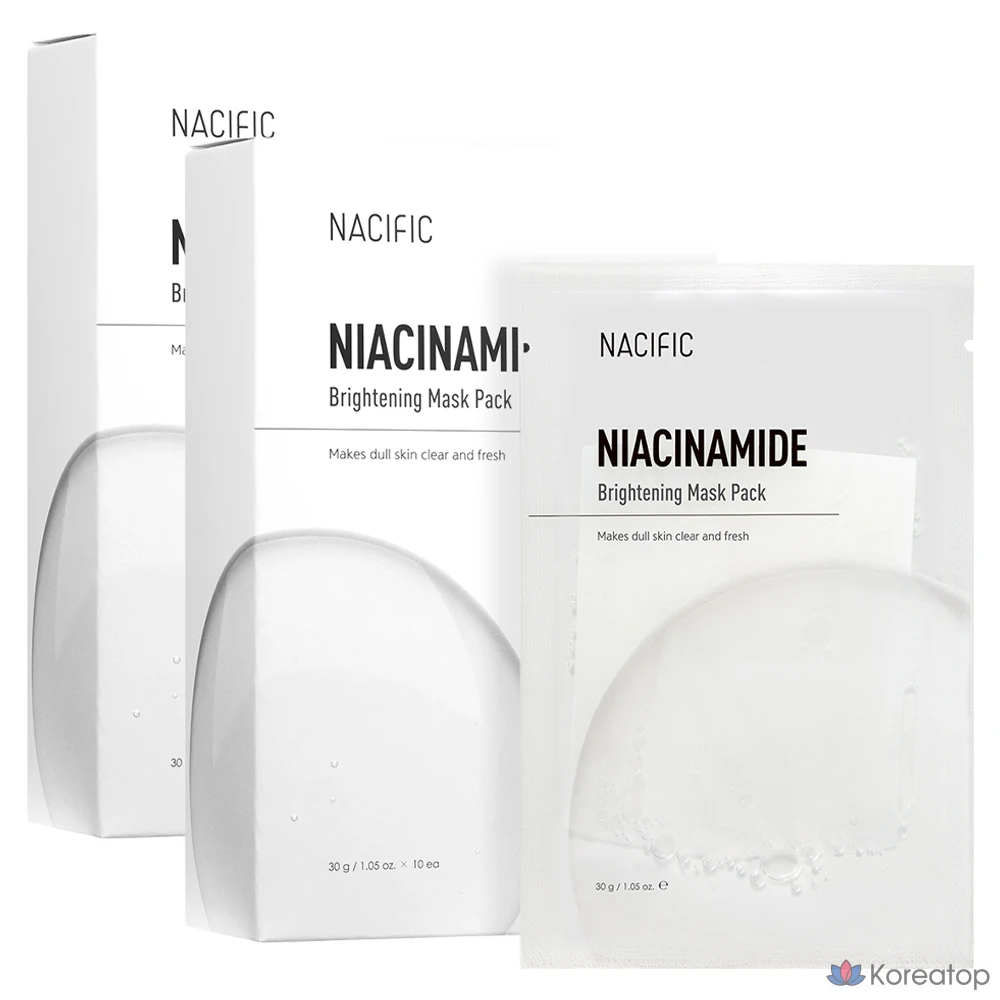Тканевая маска для лица NACIFIC Niacinamide Brightening Mask, 30 г, 20 шт.