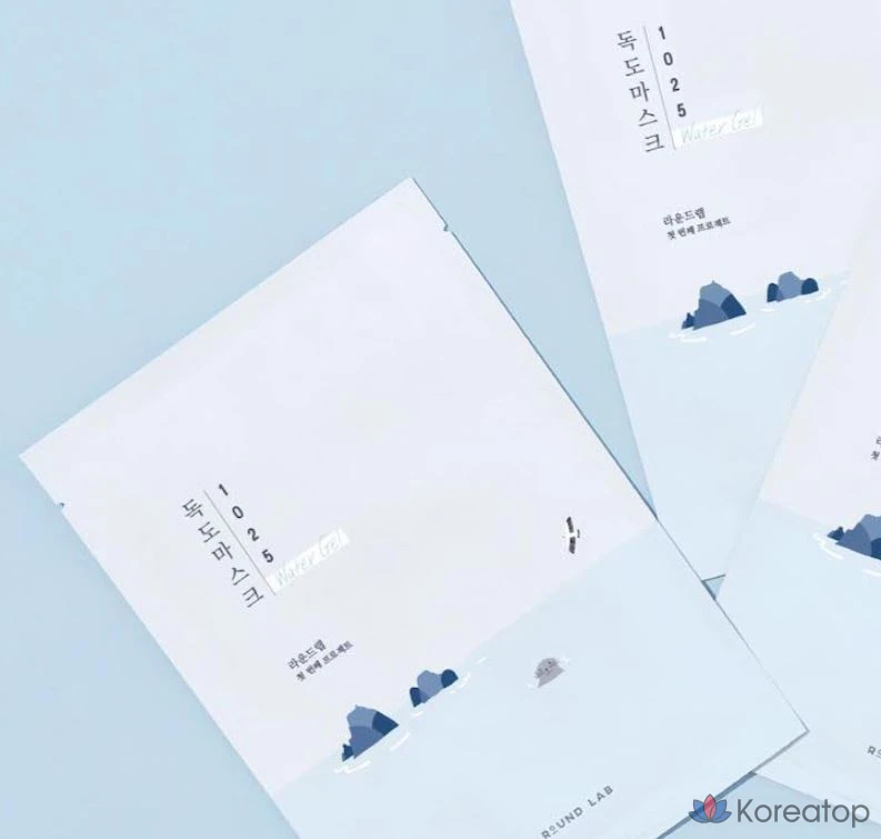 Тканевая маска для лица Round Lab 1025 Dokdo Moisturizing Water Gel Mask, 30 мл, 10 шт.