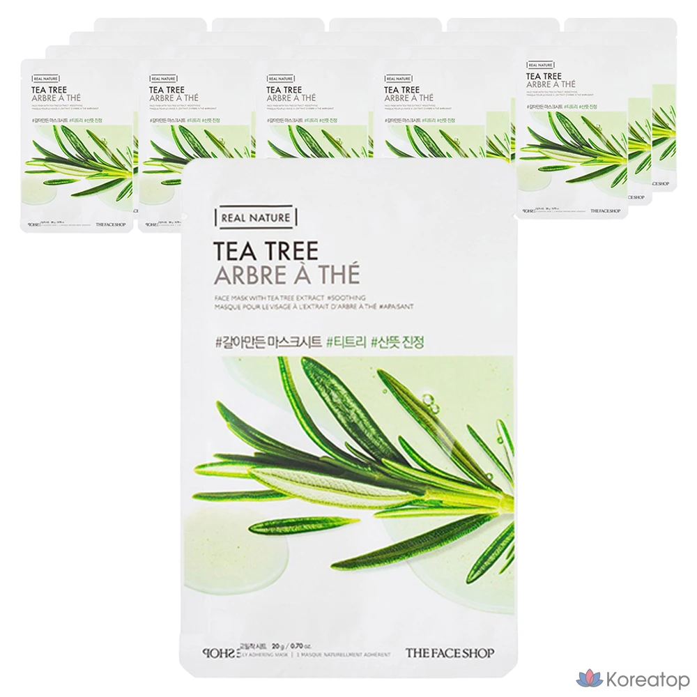 Тканевая маска для лица The Face Shop Galamanjun Tea Tree Mask Sheet, 20 шт.