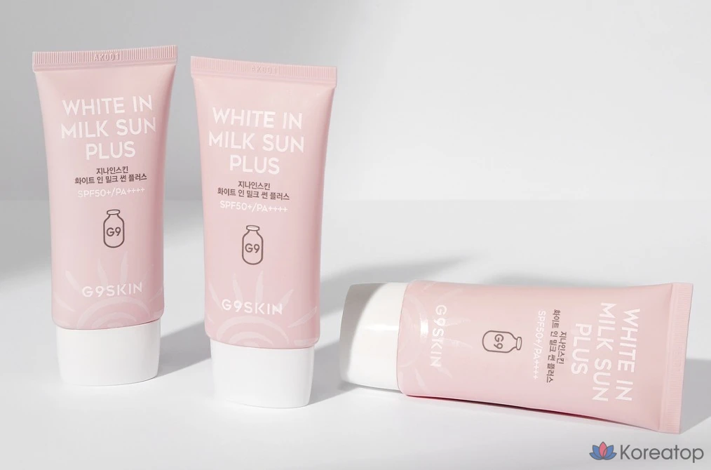Солнцезащитный крем G9SKIN White In Milk Sun Plus SPF50+ PA++++, 40 мл, 1 шт.