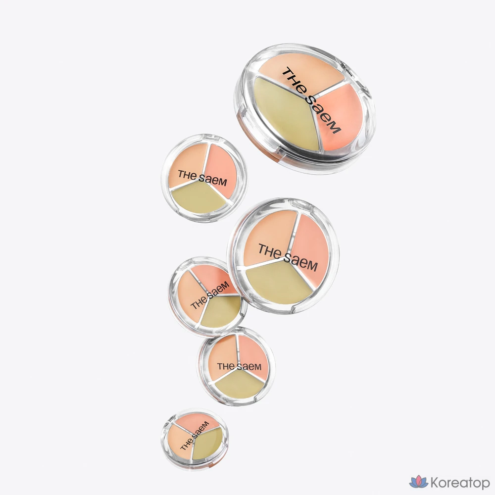 Консилер The Saem Cover Perfection Triple Pot Concealer Glow, оттенок 20N, 6 г, 1 шт., фото 7