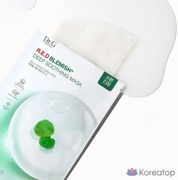 Успокаивающая маска для лица Dr. G Red Blemish Deep Soothing Mask, 280 г, 10 шт.