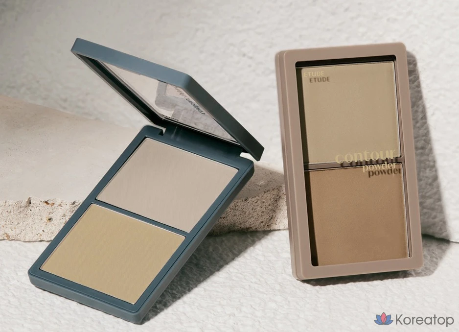 Набор для контуринга Etude House Play 101 Stick Shadow Set (Light On + Tone & Tone), 5 г x 2 шт. + кисть для скул, 6 шт., фото 5