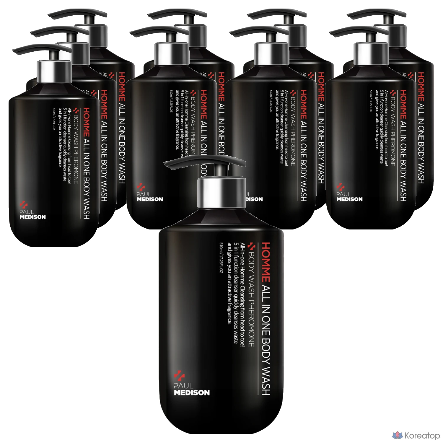 Гель для душа PAUL MEDISON Homme All-in-One Body Wash Pheromone, 510 мл, 10 шт.