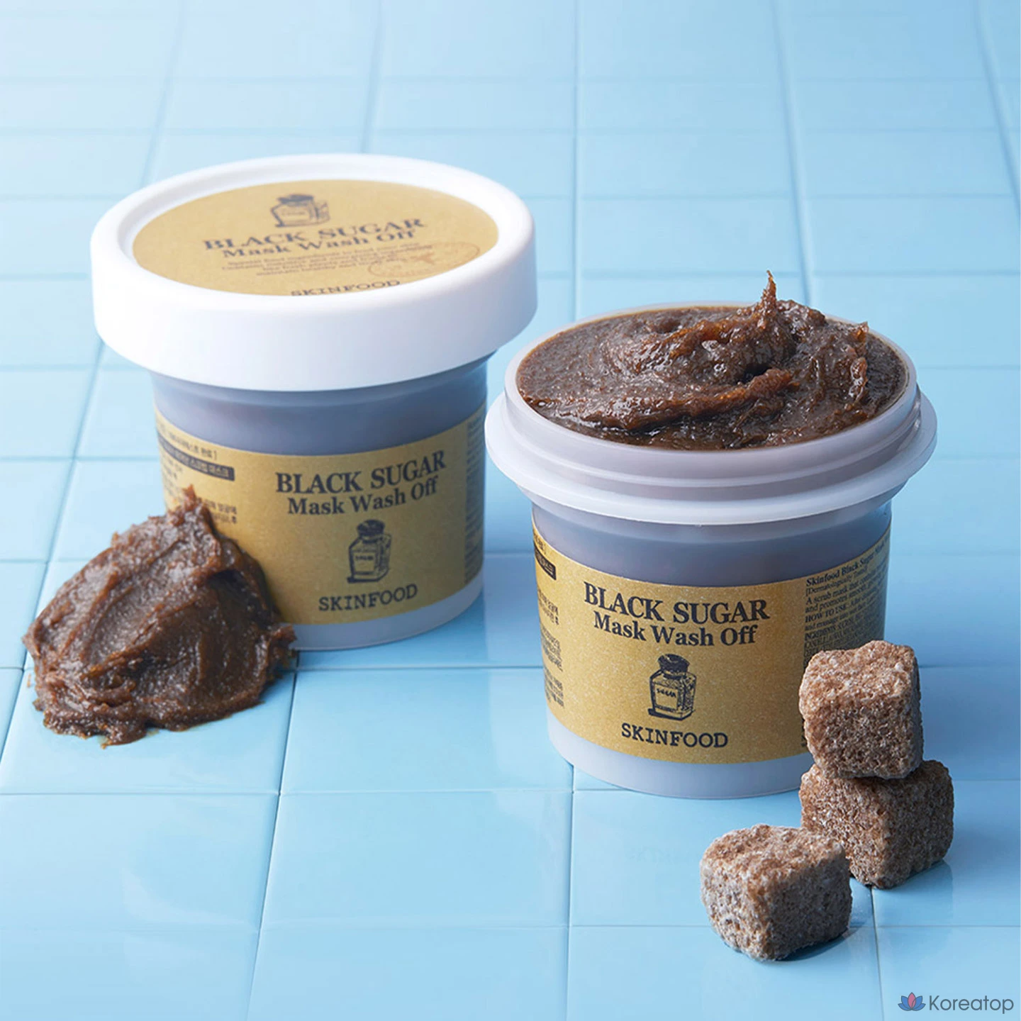 Скраб-маска для лица Skinfood Black Sugar Mask Wash-off, 6 шт., фото 7