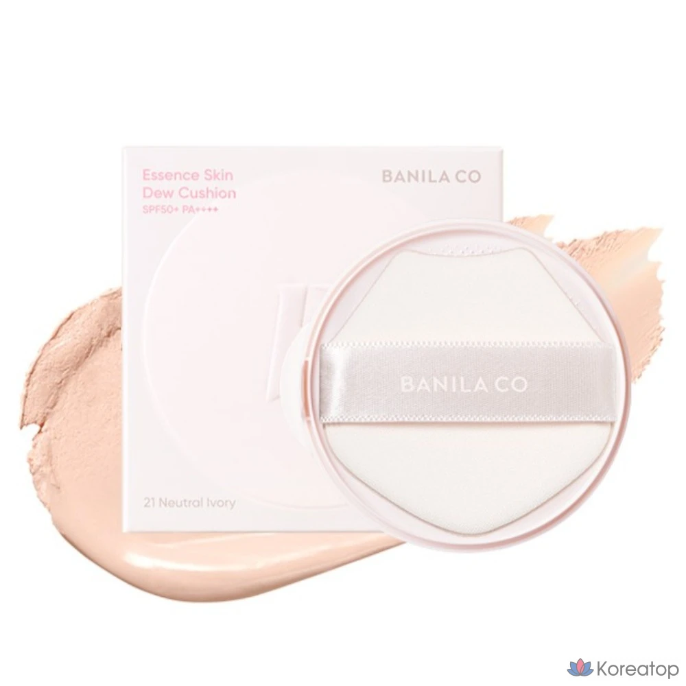 Кушон-основа BANILA CO Essence Skin Dew Cushion Foundation Refill, оттенок 19 Soft Cream, 11.5 г, 1 шт.