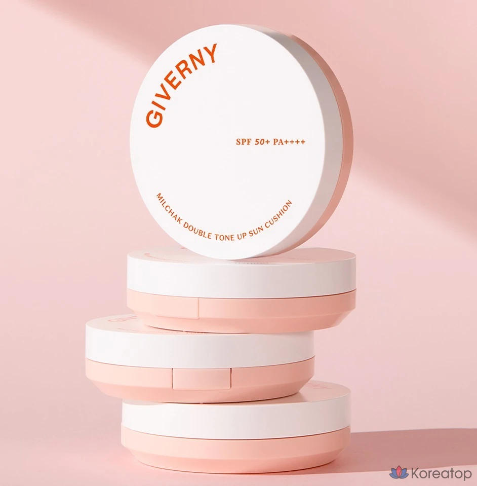 Кушон Giverny Fit Double Tone-up Clear Sun Cushion, оттенок Ivory, 25 г, 1 шт.