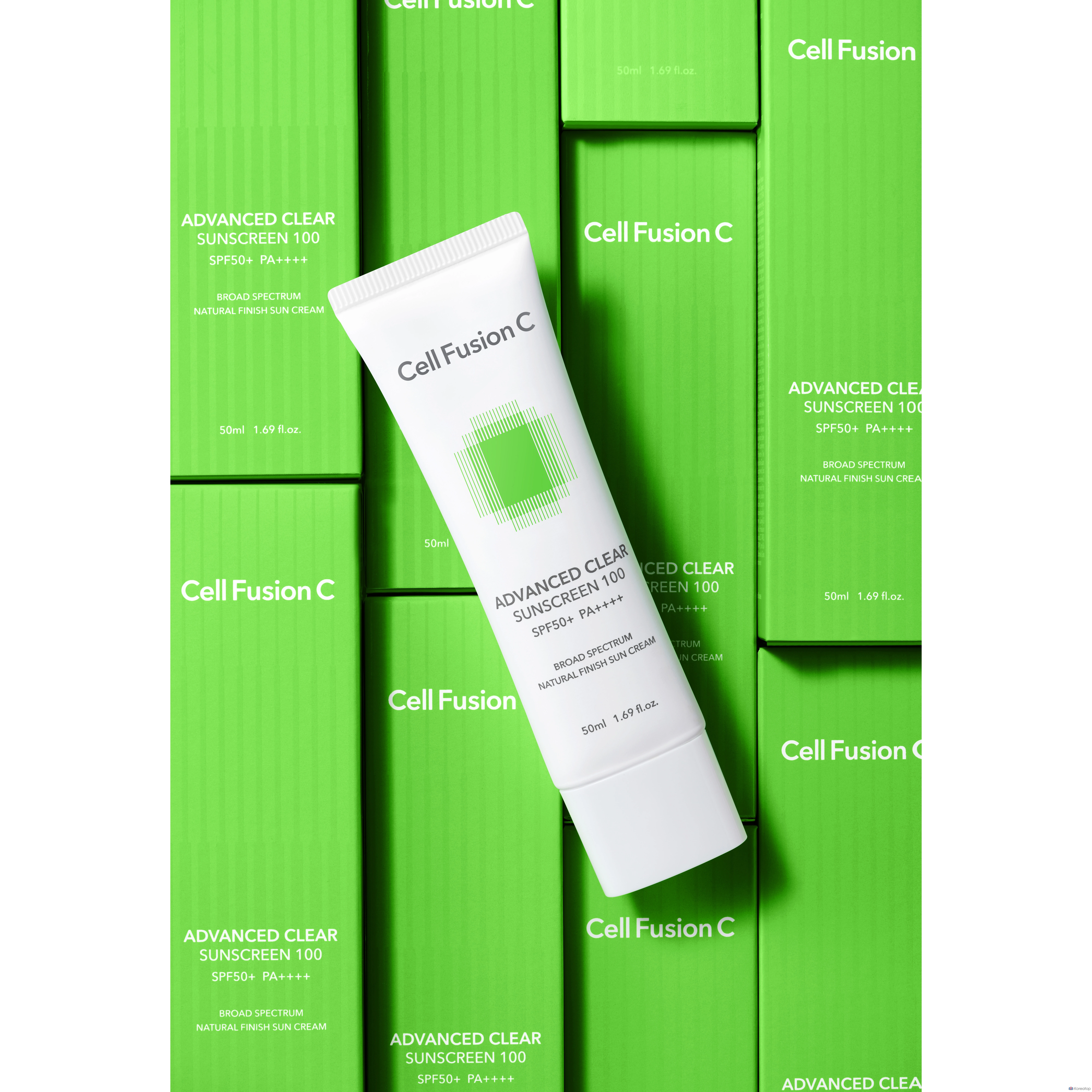 Солнцезащитный крем CELL FUSION C Advanced Clear Sunscreen 100 SPF 50+ PA++++, 50 мл, 1 шт., фото 6