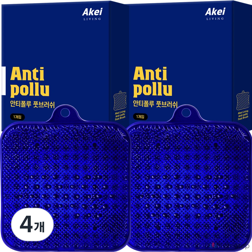 Щетка для ног Akei Derma+ Anti-Pollu Foot Brush, 4 шт.
