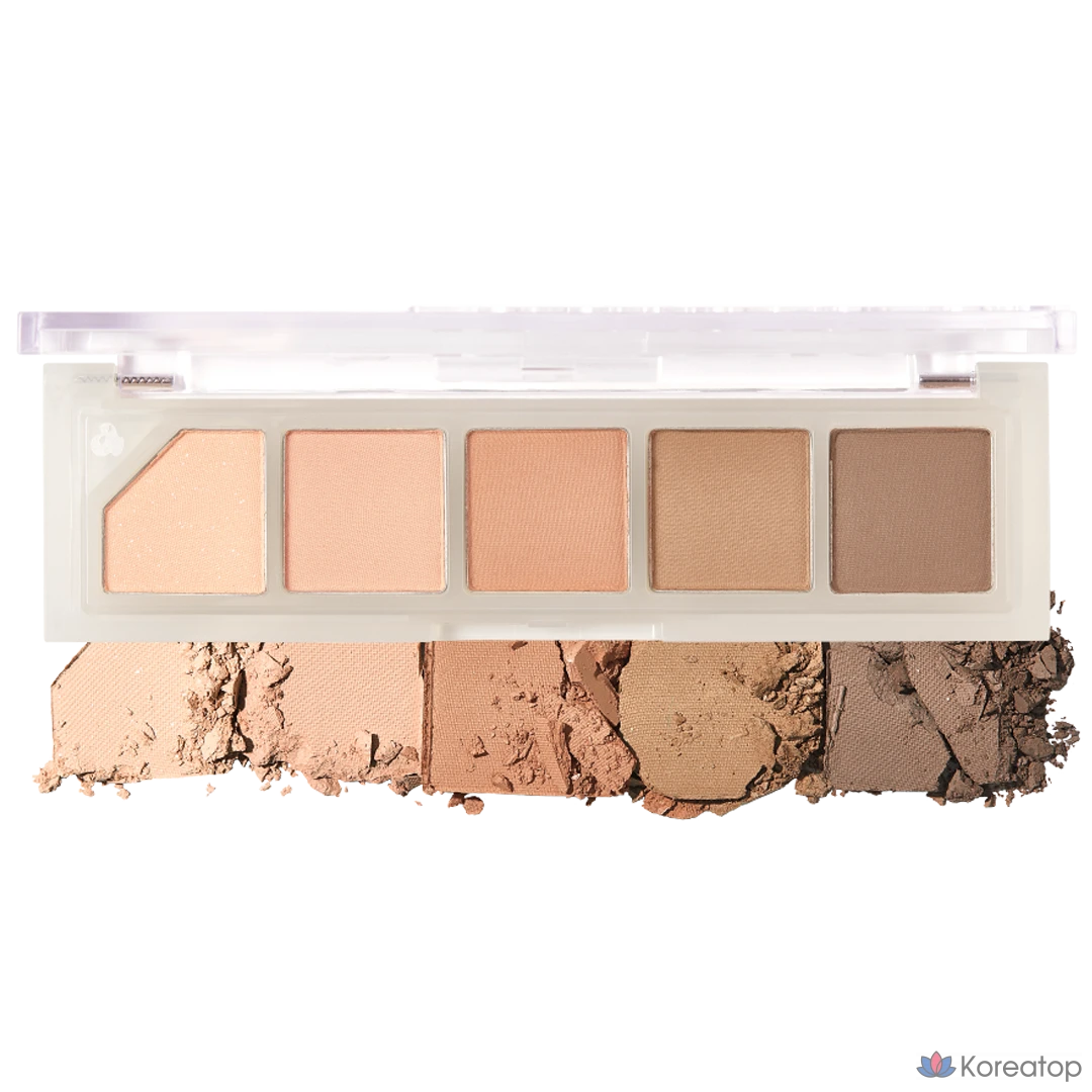 Палитра теней для век Unleashia Mood Shower Eye Palette, оттенок NO.1 Vanilla Shower, 3.5 г, 1 шт.