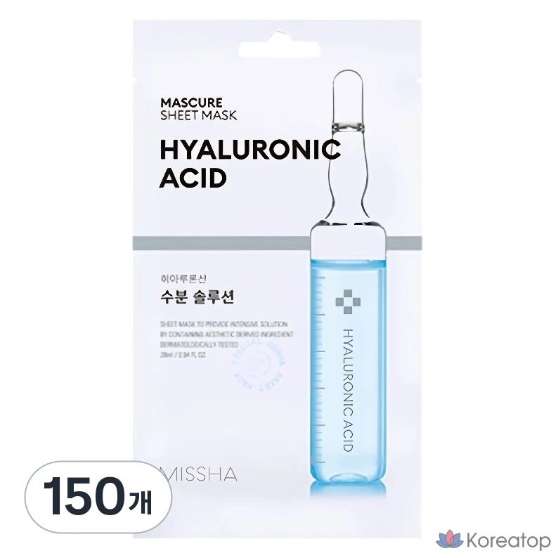 Тканевая маска для лица Missha MasCure Moisture Solution Sheet Mask Hyaluronic Acid, 150 шт.