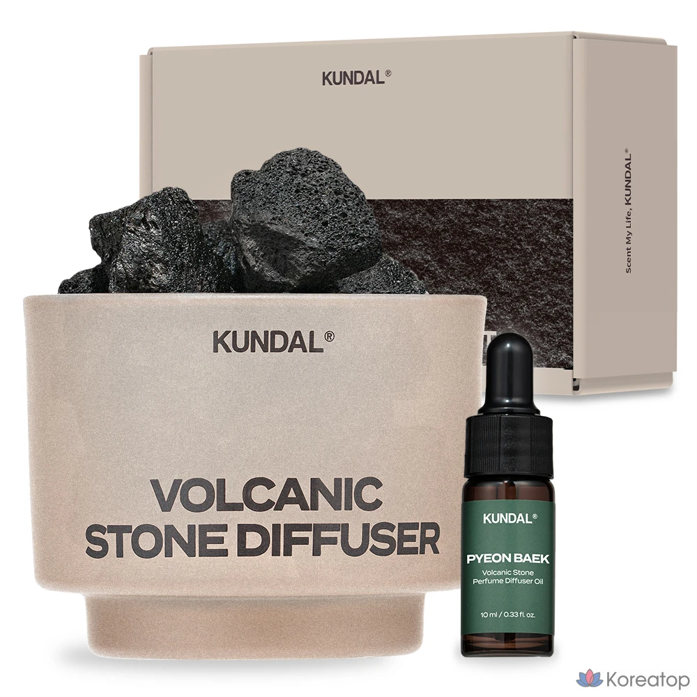 Набор для ухода Kundal Volcanic Stone Perfume Diffuser Set, оттенок Hinoki, 10 мл, 1 шт.