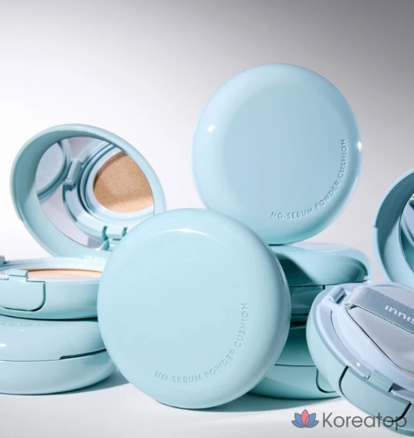 Кушон-пудра Innisfree No Sebum Powder Cushion Refill SPF35 PA++, оттенок 21C Rose Vanilla, 14 г, 1 шт., фото 8