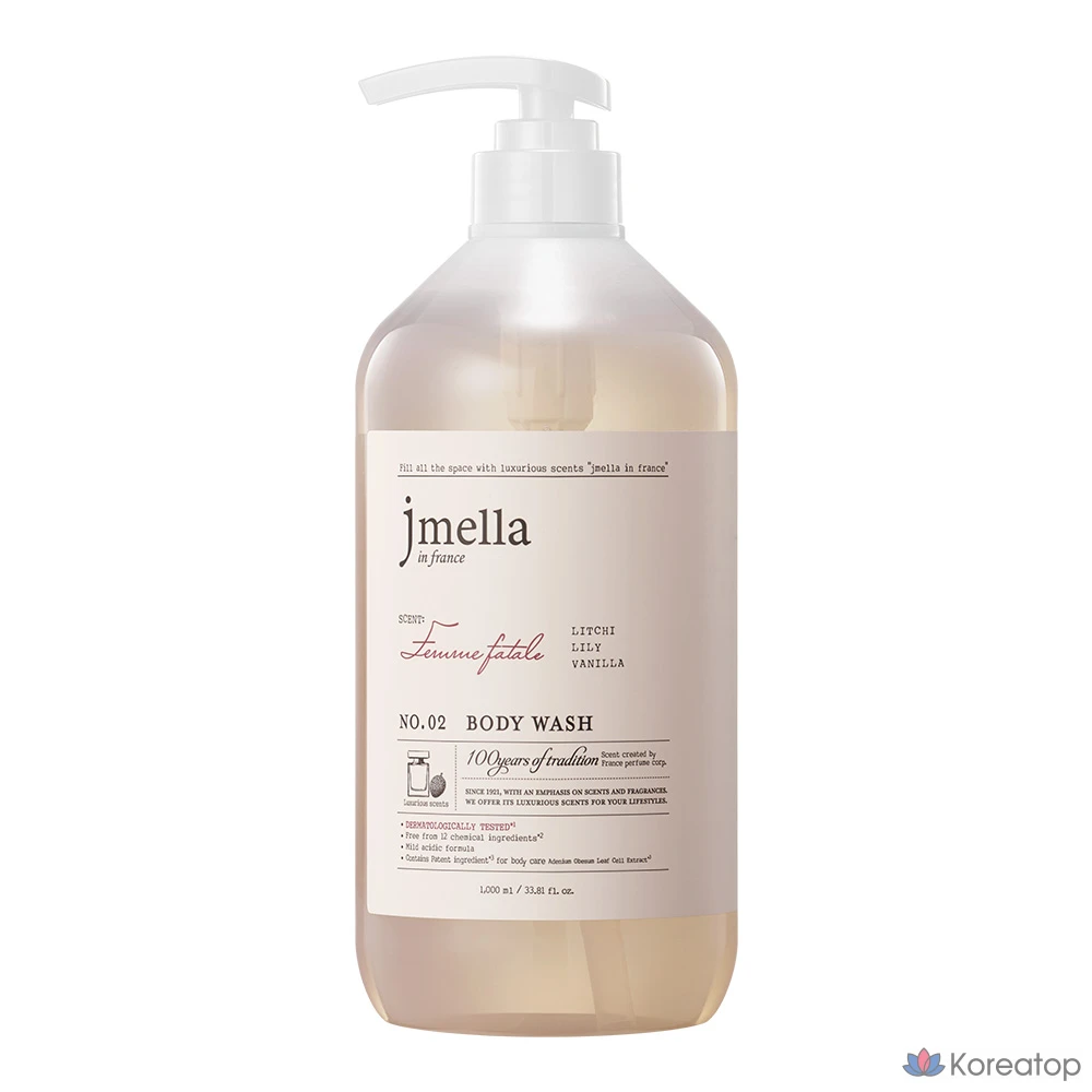 Гель для душа Jmella En France Femme Fatale Body Wash Fruity Rich, 1 л, 1 шт.