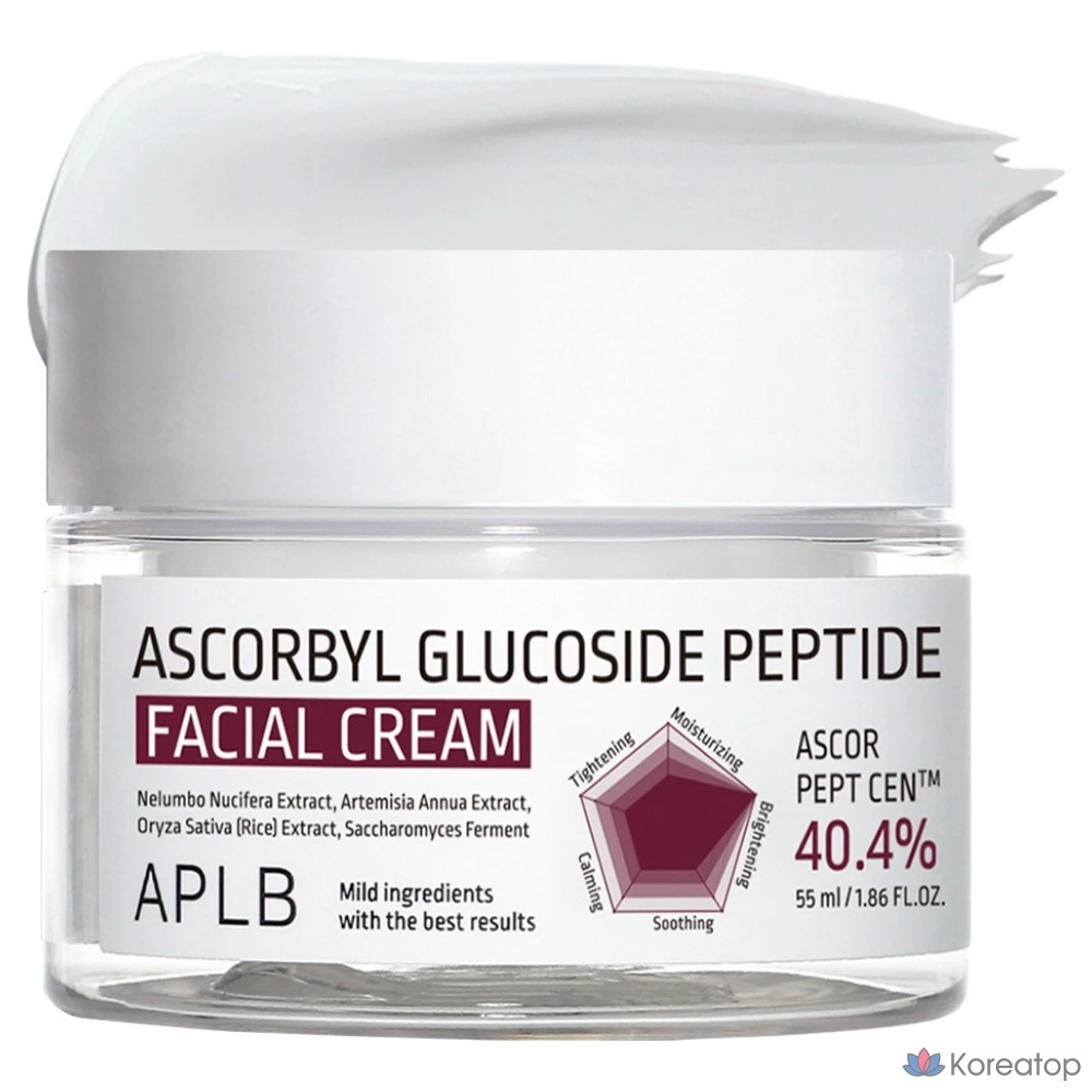 Крем для лица APLB Ascobyl Glucoside Peptide Facial Cream, 55 мл, 1 шт.