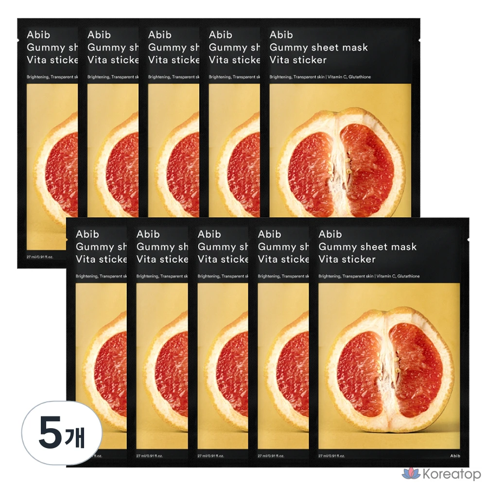 Тканевая маска для лица Abib Gummy Sticker Mask Vita Sticker, 27 мл, 50 шт.