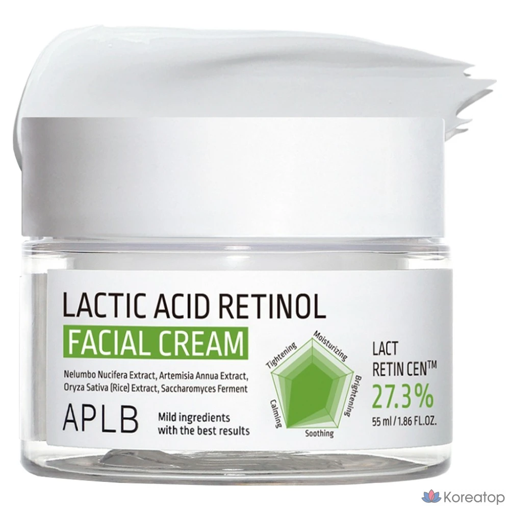 Крем для лица APLB Lactic Acid Retinol Facial Cream, 55 мл, 1 шт.