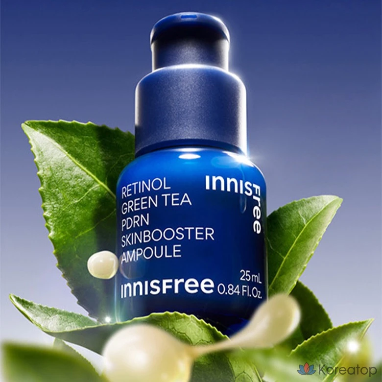 Ампульная сыворотка Innisfree Retinol Green Tea PDRN Skin Booster Ampoule, 25 мл, 1 шт.