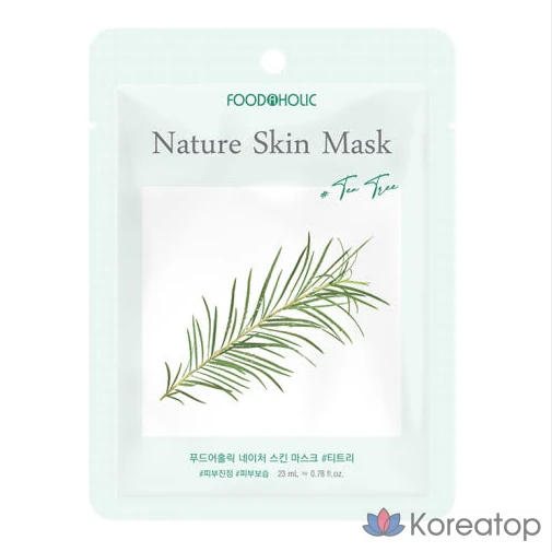 Тканевая маска для лица FoodaHolic Nature's Skin Tea Tree Mask, 50 шт.