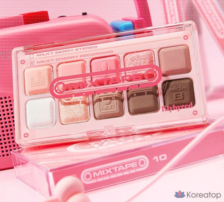 Палетка для век Lilybyred Mood Keyboard Eye Palette, оттенок 10 Milky Cherry Recording, 1 шт.